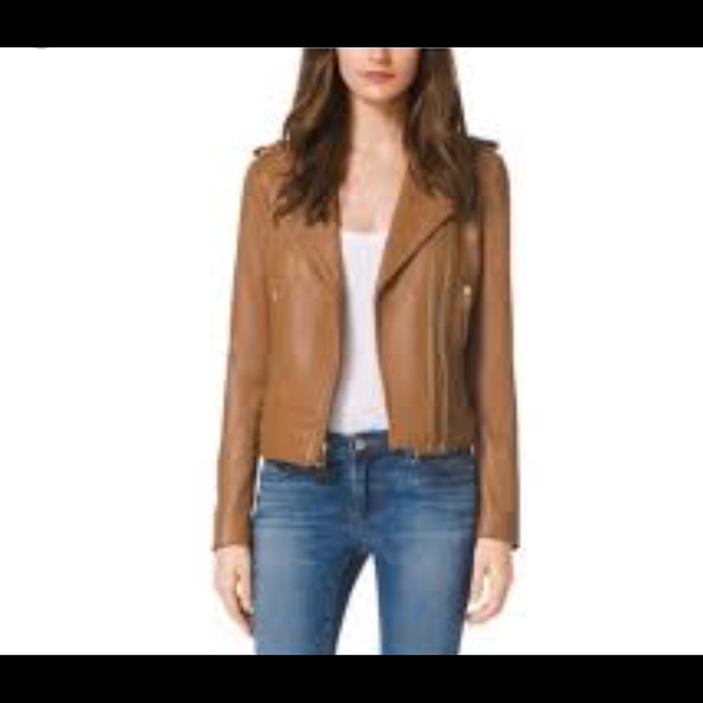 Michael Kors leather Moto jacket